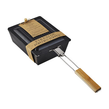 Mud pie manual retro camping barbecue popcorn machine, metal material, 63cm large grill, old-fashioned outdoor cooking tools