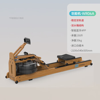 Westinghouse smart hydromagnetic dual resistance rowing machine home foldable indoor aerobic gym equipment small imported ash wood/adjustable resistance/smart app/06
