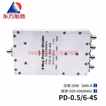 Dongfang xupu sma microstrip one-to-four power splitter 500-6000mhz broadband 0.5-6g sma female pd-0.5/6-4s