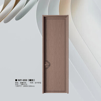 My-659-engraved bedroom door interior door soundproof door