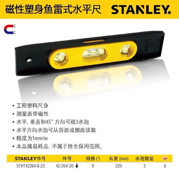 Magnetic torpedo level shaping height precision decoration measuring tool balance ruler stht42264823
