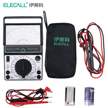 Elecall multimeter digital pocket fully automatic high-precision burn-proof digital display ammeter mk72m mf47 standard mf47 standard + watch bag + 20a gold-plated silicone test pen