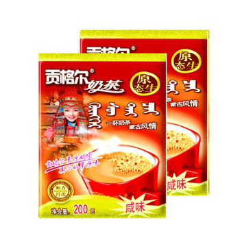 Gongger gongger mongolian milk tea salty sweet bag salty 200g*2 bags total 400g