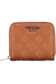 Guess women's la femme small zip wallet cognac one size