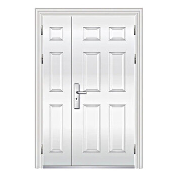 Qilicai stainless steel double-door anti-theft door outdoor 304 sun-proof and rust-proof door double-door household rural entry door six-square grid double-door door 1180*2050 outsourcing a