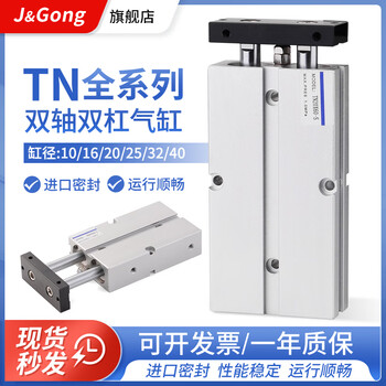 Jinggong tn dual-axis double-rod cylinder tda small pneumatic 10/16/20/25/32/40x10*20*30x40x50x60 tn10*20-s