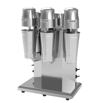 Hamilton milkshake machine commercial milk tea shop double-head electric milk cap fully automatic cyclone roasted milk drink blender round-head milkshake blender hamilton xmd123t three-head (900ml steel cup)