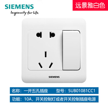 Siemens switch vision yabai color silver gold brown 10a one-open five-hole socket with double-control switch five-hole panel yabai large button one-open single control five-hole