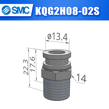 Stainless steel connector kqg2h04 kqg2h06 kqg2h08/10/12/14-m5/01s/ kqg2h08-02s