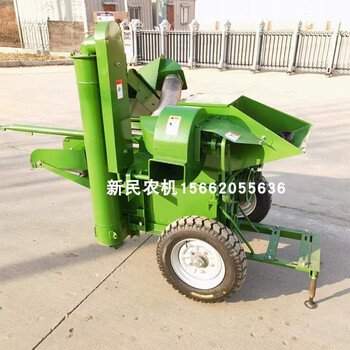 Wen yijia corn thresher with automatic feeding corn thresher can be added with grain suction pipe and can be directly loaded into the truck and bagged. bare machine