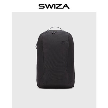 Swiza centennial swiss backpack men's business travel 15-inch laptop bag water-repellent black (vitello series)