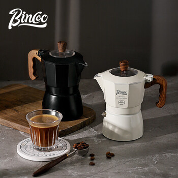 Bincoo double valve moka pot multi-person household small espresso brewing coffee pot espresso machine coffee utensils