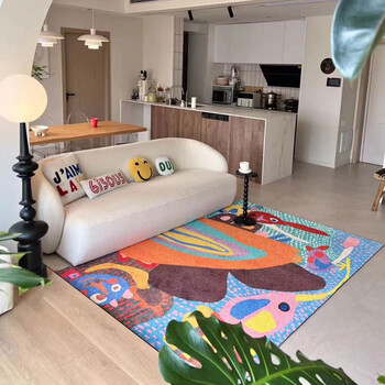 Rinoart artist limited edition madam mai’s original rainbow ear color carpet 140cm 200cm