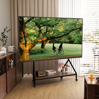 Skaan mobile tv stand floor cart monitor video conferencing tv hanger 75 85 100 120 universal base xiaomi hisense skyworth tv stand with wheels xl code/black_suitable for 75-120 inches