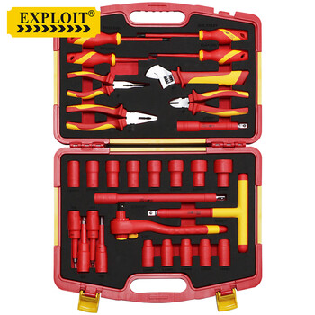 Exploit 1000v high voltage insulated tool set ratchet wrench open set 1/2 ratchet wrench 29-piece set 102739