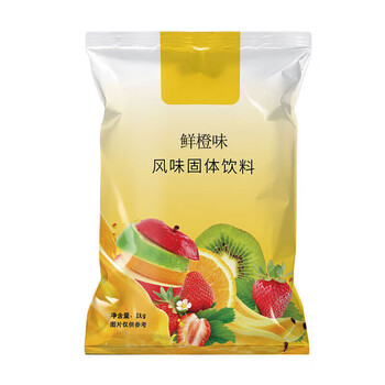 Valeri juice powder big bag 1kg orange juice powder fruity fruit flavor instant fruit vitamin c drink powder 1kg juice powder peach flavor