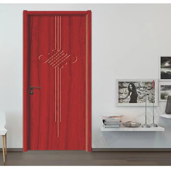 Wooden door interior door composite wooden door bedroom door room concierge door single door soundproof door simple household wooden door mahogany chinese knot single door leaf