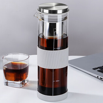 Zhenxiqi cold brew pot cold brew cup glass cold brew coffee pot ice drip pot hand brewed coffee pot filter cup american cold brew pot cold brew coffee pot 800ml
