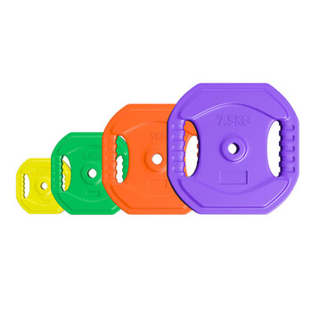 Yanbo (yanbo) barbell plates for men, detachable and adjustable, multi-functional home fitness equipment barbell set for women, commercial use, color environmentally friendly plates (aperture 2.5 cm) 7.5kg single piece