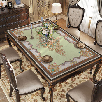 Sailotou european-style dining table mat waterproof rectangular dining table mat oil-proof and waterproof tea table table mat leather desk mat tablecloth laxi leather table mat customized