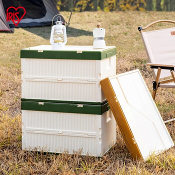 Iris outdoor camping storage box folding box folding basket camping car car trunk iris 26l meter/green