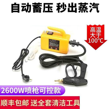 Gun brand high temperature and high pressure steam cleaner household appliance disinfection air conditioning kitchen range hood water heater degreasing multi-function commercial home appliance cleaning machine full set of tools and equipment 2600w household controllable spray gun model-with lighting spotlight