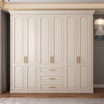 Yusenyi american solid wood wardrobe modern simple to the top large wardrobe french log storage cabinet custom light luxury cherry wood solid wood wardrobe customization contact customer service ivory white assembly