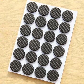 Utahi dining table legs furniture foot pads rubber household patches wear-resistant table and chair legs orange stool table corner rubber 2cm round 48 pieces