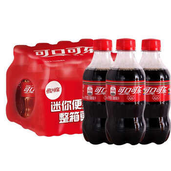 Coca-cola small bottle carbonated drink coke sprite mixed box full box mini orange soda orange juice drink coke 300ml*12 bottles