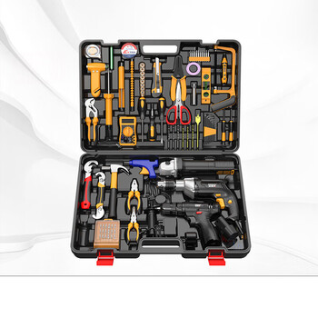Oled hardware tool set home toolbox electrician repair combination set electric screwdriver impact drill hand electric drill