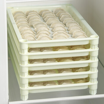 Midelei dumpling storage box refrigerator dumpling tray multi-layer dumpling quick-freezing box commercial household plate dumpling box dumpling placement tray dumpling tray - 5 layers loaded with 5 layers dumpling tray - 5 layers loaded with 5 layers