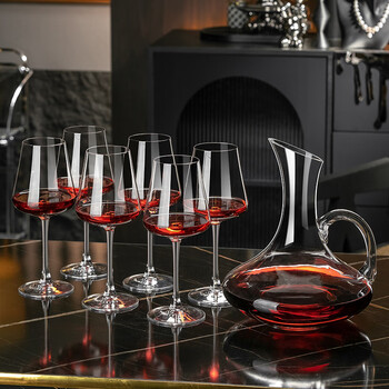 Genasi red wine glass set light luxury high-end home high-end crystal cup decanter european wine goblet wine set