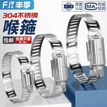 Fengji 304 stainless steel hose clamp pipe clamp pipe clamp pipe clamp live clamp water pipe range hood washing machine gas pipe 232-254 2 304