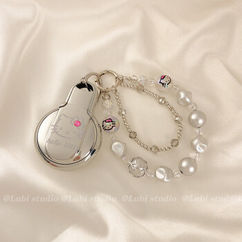 Suitable for bmwmini key cover, mini countryman shell, cooper car key bag f54f55f56 buckle, bmwmini diamond sticker kt silver soft shell + kt silver pendant