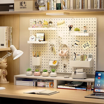 Xingyou punch-free hole board accessories diy decorative hook pen holder storage rack storage box entrance wardrobe side storage hole board long medium size 21*42cm