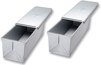 Usa pan pullman bread mold baking pan, aluminum steel alloy material, 23x10x10cm rectangular toast box