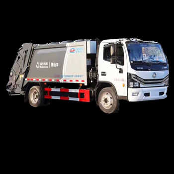 Compressed garbage truck 5 cubic meters 8 cubic meters self-loading and self-unloading garbage transportation community sanitation garbage removal truck hanging bucket transfer station compressed garbage truck