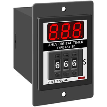 Ouhuayuan dial digital display time relay 999s delayer 999m timer ac220v/dc24v adjustable asy-3dasy-3d 99.9m ac220v 1-99.9 minutes adjustable