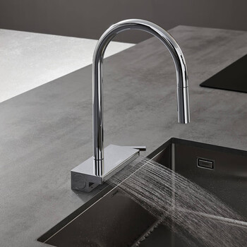 Hansgrohe dad's home german hansgrohe kitchen faucet m81 pull-out with drain basket 73837000 73831000 curved chrome-plated with sbox-