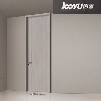 Ruiyuan baiyu m-3005 yueying no. 1 wooden door unpainted wooden door interior door quiet wooden door