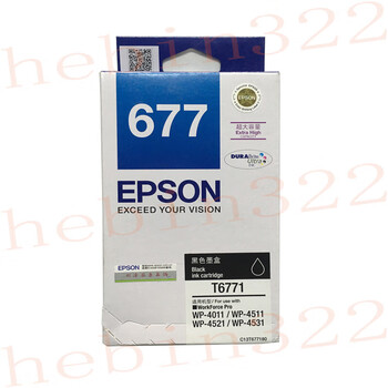 Original epson t677 color t678 ink cartridge epson t677 wp-4511 4521 4011 ink cartridge epson t6771 black large capacity