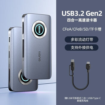 Green giant (llano) cfa card cfb card high-speed card reader multi-function cfexpress internal memory card sd card tf universal type-c/usb3.2 dual interface cfe-a+cfe-b+sd+tf card