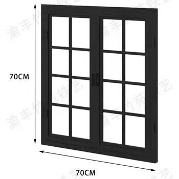 Vinoa wrought iron door opening european style window lighting retro windy indoor window curved window pastoral style european style window 70*70 black does not open the door