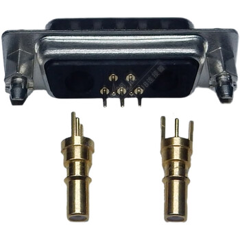 7w2 male gold-plated hybrid db type dsub high current connector wire welding needle coaxial rf signal instantaneous resistance 50 ohms