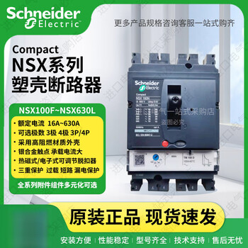 Schneider molded case circuit breaker nsx series tmd 100/160/250/400/630 a f/n/h 3p/4p nsx250_tmd_200a n 50ka _3p