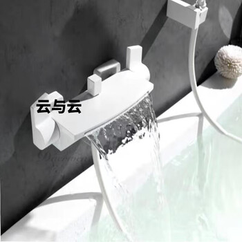 Jiujuhe customized darwin model 1008 in-wall bathtub faucet hot and cold waterfall bathtub shower faucet white (dual function)
