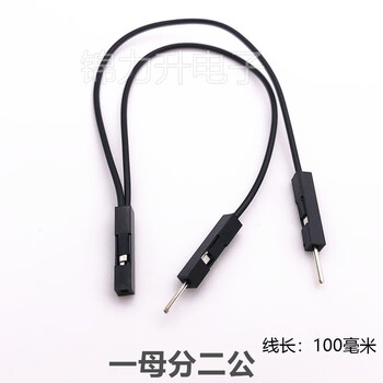 Dupont one-to-two wire dupont 2.54 one-to-two one-to-two wire 28awg male to female to two-wire dupont wire one female to two male 100 mm