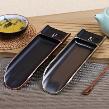 Yuedi precision high-precision tea scale tea weighing electronic tea small gram weighing tea set special pu'er tea kungfu tea ceremony retro bronze 300g0.1g