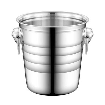 Yingtang extra thick stainless steel ice bucket double-layer champagne bucket red wine iced beer ice bucket ktv bar ice wine bucket 3l extra thick 18cm