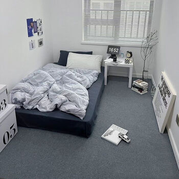 Carpet room, bedroom, living room, large area, fully covered, office room, photo-taking, stain-resistant, living room, cuttable carpet, ash brushed 7mm, customized size, contact customer service, non-refundable